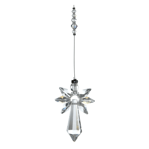 Wild Things large aurora borealis guardian angel crystal hanging on white background