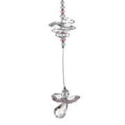 Wild Things light amethyst guardian angel crystal cascade suncatcher on white background