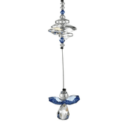 Wild Things sapphire guardian angel crystal cascade suncatcher on white background