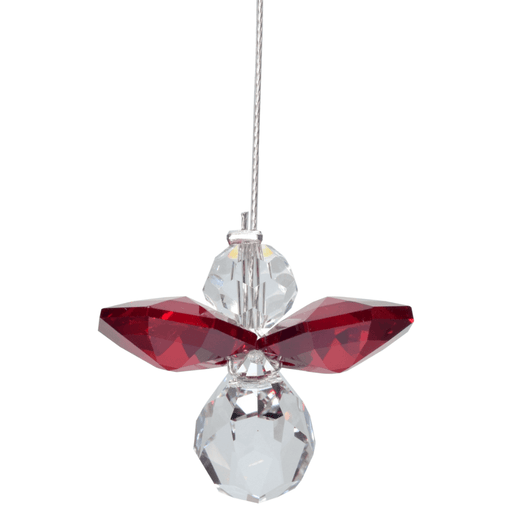 Wild Things small ruby guardian angel crystal hanging on white background