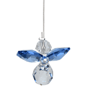 Wild Things small sapphire guardian angel crystal hanging on white background