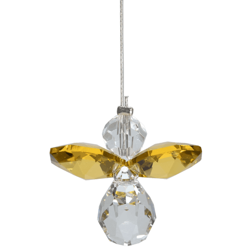 Wild Things small topaz guardian angel crystal hanging on white background