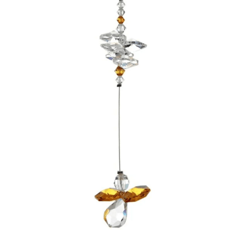 Wild Things topaz guardian angel crystal cascade suncatcher on white background