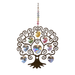 Front-view product shot of Tree of Life summer crystal heart suncatcher on white background

