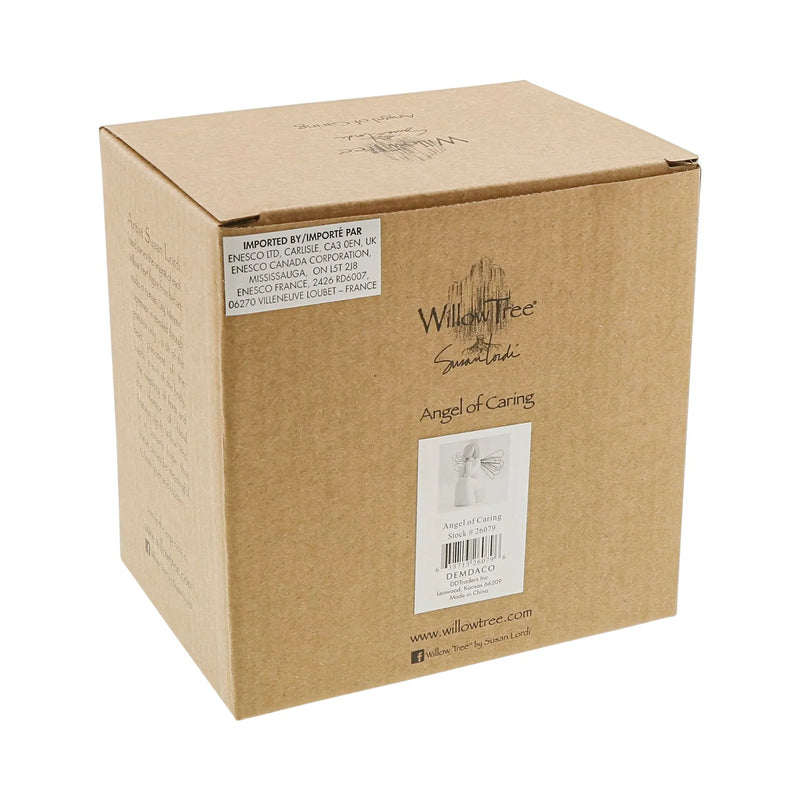 Willow Tree Angel of Caring Figurine box with barcode and branding