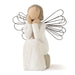 Willow Tree Angel of Caring Figurine seated with hands on chin
