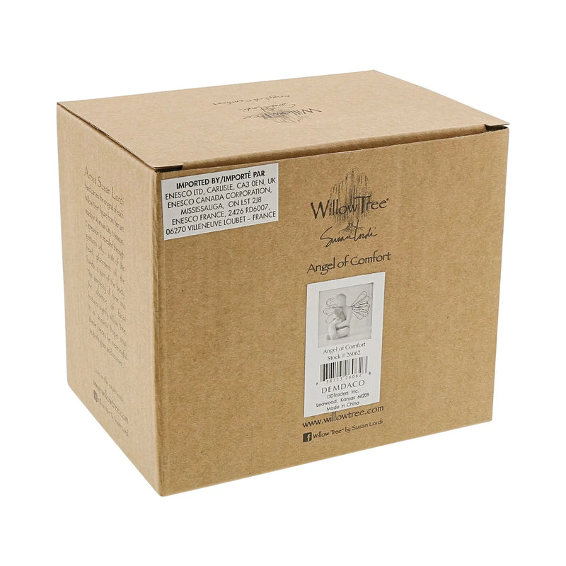 Willow Tree Angel of Comfort Figurine box showing barcode and branding