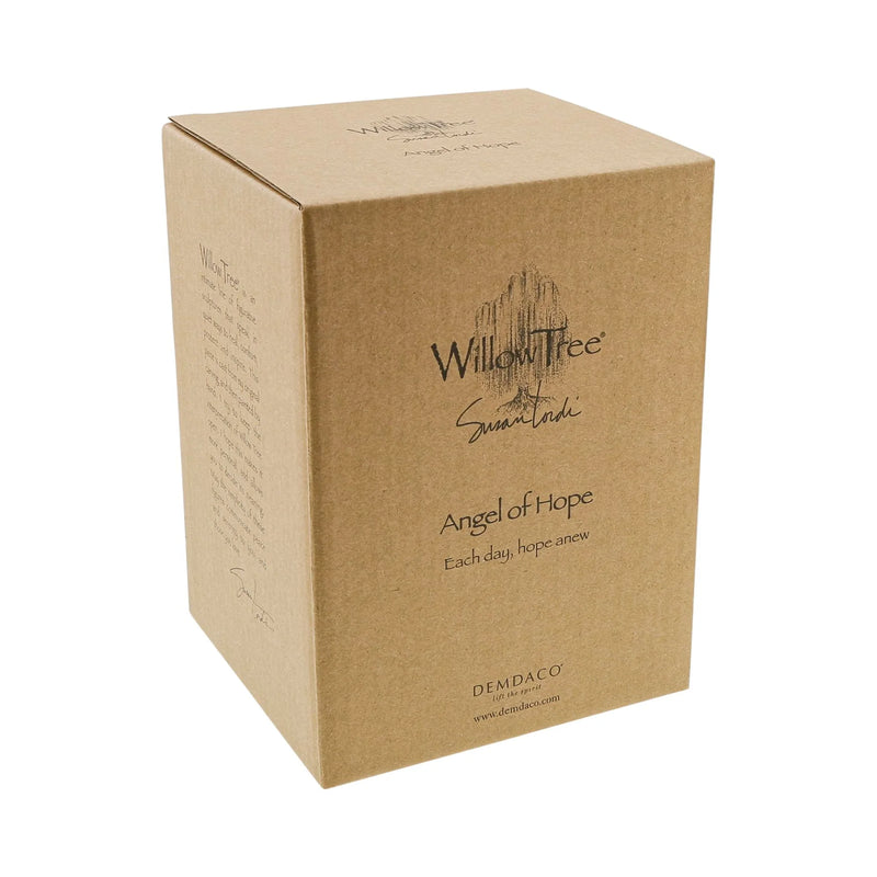 Willow Tree Angel of Hope Figurine kraft gift box with quote