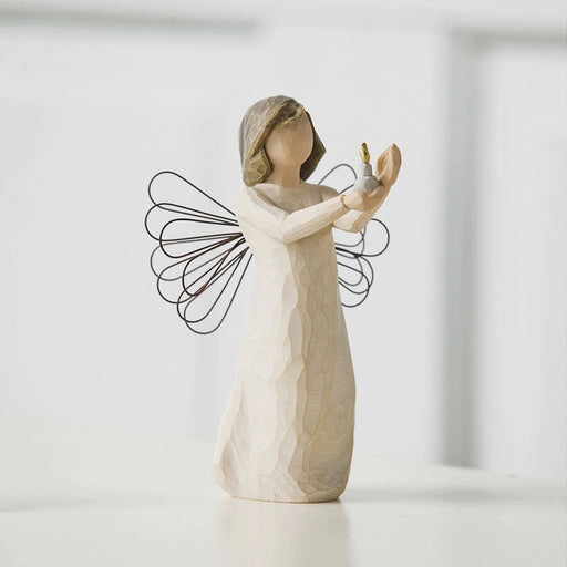 Willow Tree Angel of Hope Figurine lit by soft daylight