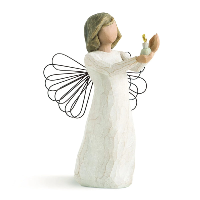 Willow Tree Angel of Hope Figurine with candle and wings