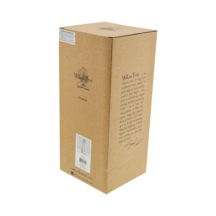 Willow Tree Promise Figurine gift box with barcode and description