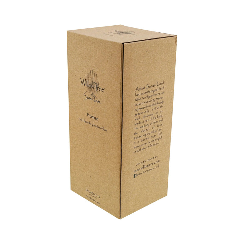 Willow Tree Promise Figurine packaging with “Hold dear the promise of love” sentiment