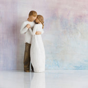 Willow Tree Promise Figurine with soft pastel background