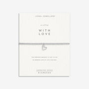Joma With Love diamond bracelet on sentiment card