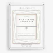 “Presentation box containing A Little Wonderful Daughter diamond bracelet”

