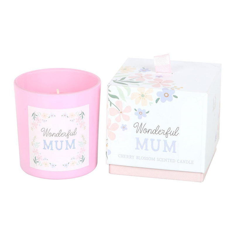 Wonderful Mum Cherry Blossom Candle - Something Different Gift Shop