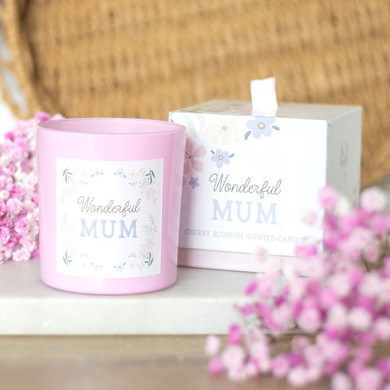 Wonderful Mum Cherry Blossom Candle - Something Different Gift Shop