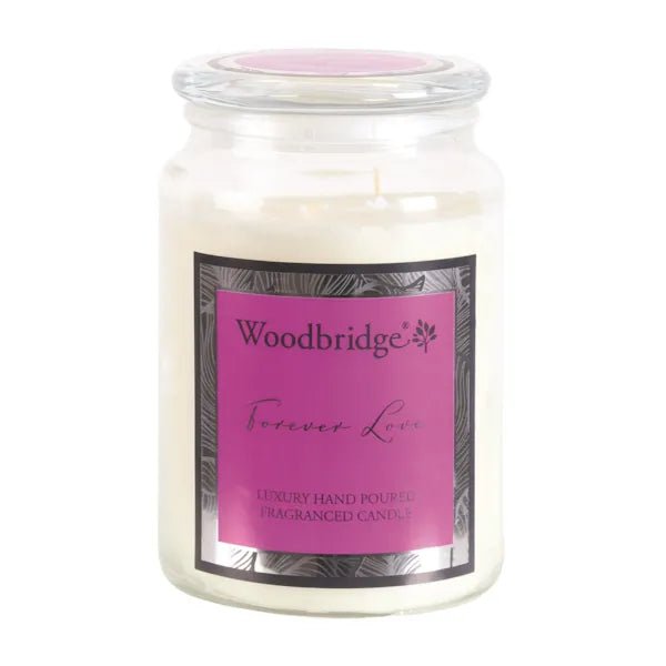 Woodbridge Forever Love Scented Candle Jar – Rose, Violet & Musk - Something Different Gift Shop