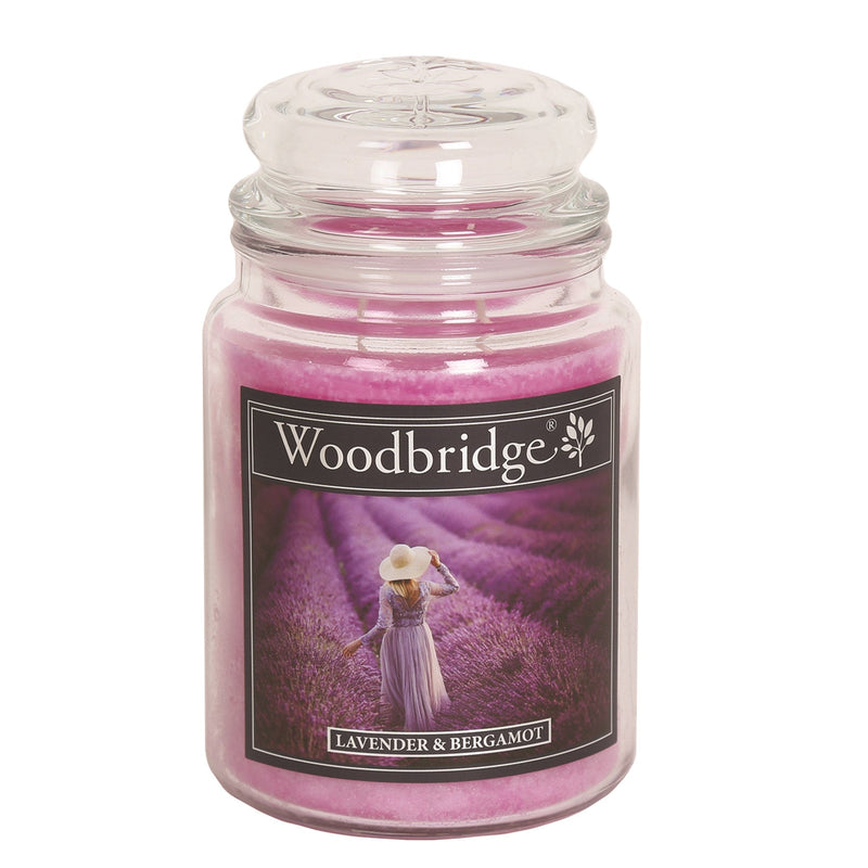 Woodbridge Large Scented Candle Jar - Lavender & Bergamot - Something Different Gift Shop