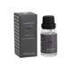 Woodbridge Mind Body & Soul essential oil bottle beside its matching black branded box.