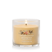 Yankee Candle Glistening Leaves Signature tumbler scented candle lit, warm amber wax, product image on white