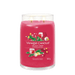 Yankee Candle Holiday Cheer large jar candle with two wicks and red wax