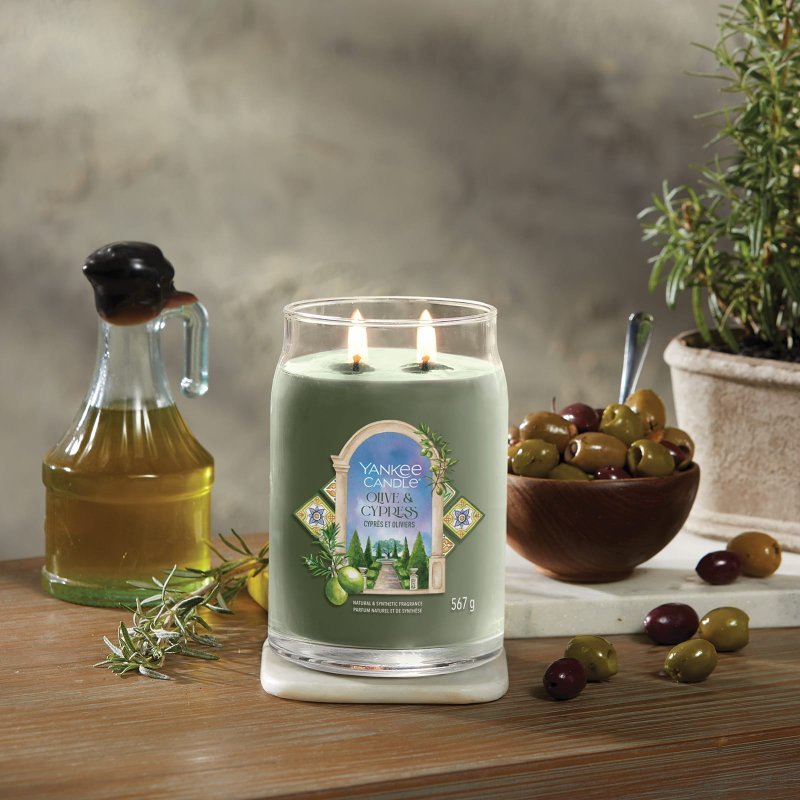 Yankee Candle Signature Large Jar Candle - Olive & Cypress - Something Different Gift Shop