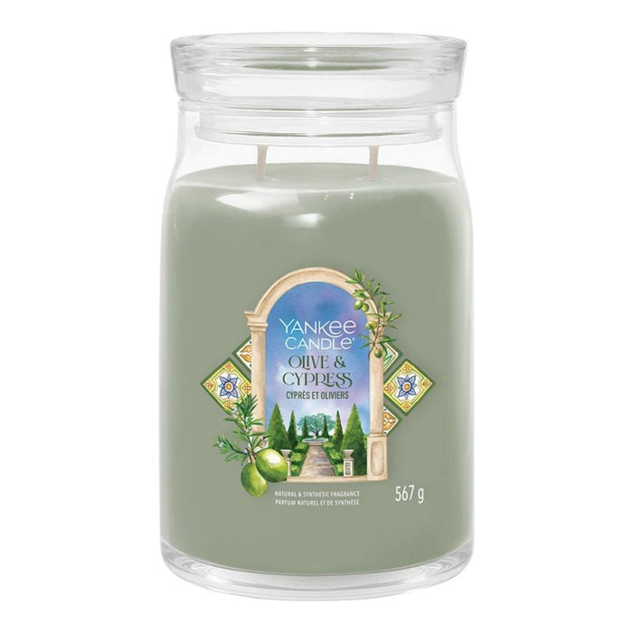 Yankee Candle Signature Large Jar Candle - Olive & Cypress - Something Different Gift Shop