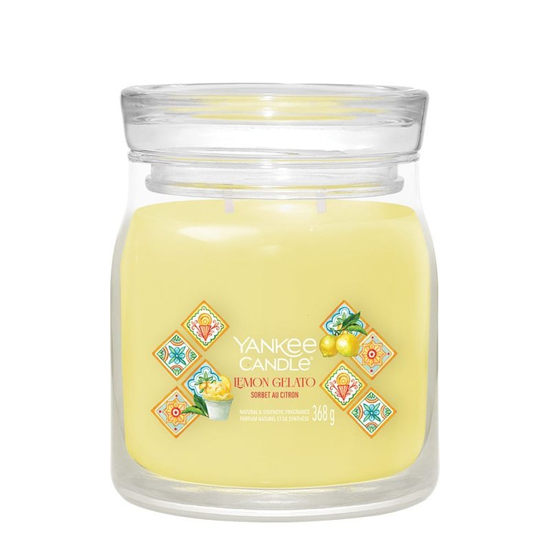 Yankee Candle Signature Medium Jar Candle - Lemon Gelato - Something Different Gift Shop