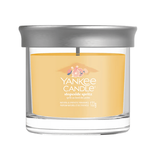 Yankee Candle Slopeside Spritz small tumbler with silver lid, clean product packshot