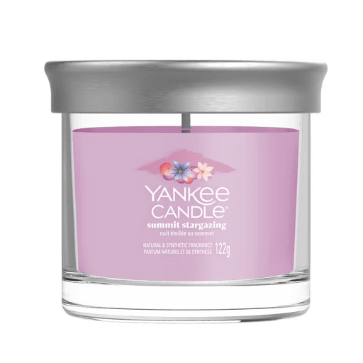 Yankee Candle Summit Stargazing small tumbler with silver lid, lilac wax packshot