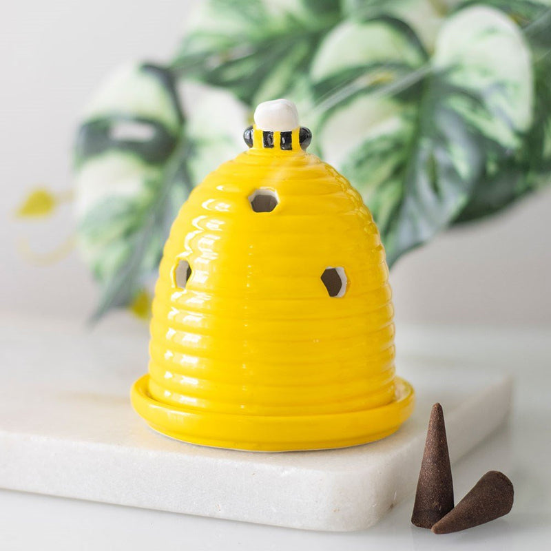 Yellow Beehive Incense Cone Burner - Something Different Gift Shop