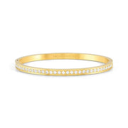 Yellow PVD Nomination Pretty Bangles bracelet with white cubic zirconia pavé detailing.