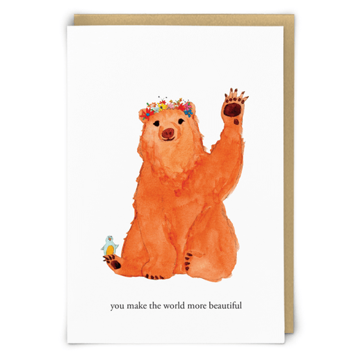 Zeppelinmoon Beautiful greeting card with an uplifting design and the word Beautiful on the front