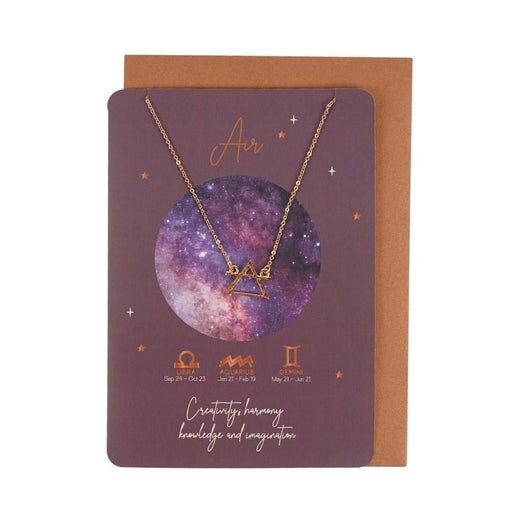 Air Element Zodiac Necklace Card - Something Different Gift Shop