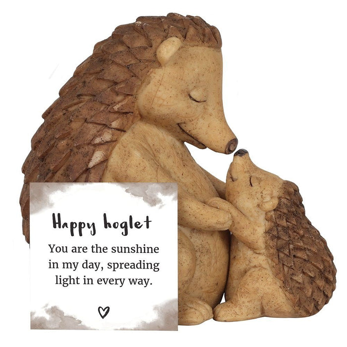 Animal Ornament - Happy Hoglet Mother And Baby Hedgehog - Something Different Gift Shop