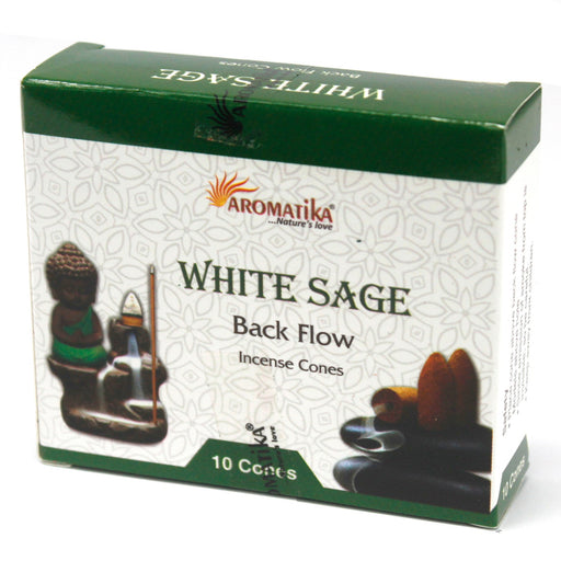 Aromatica Backflow Incense Cones - White Sage - Something Different Gift Shop