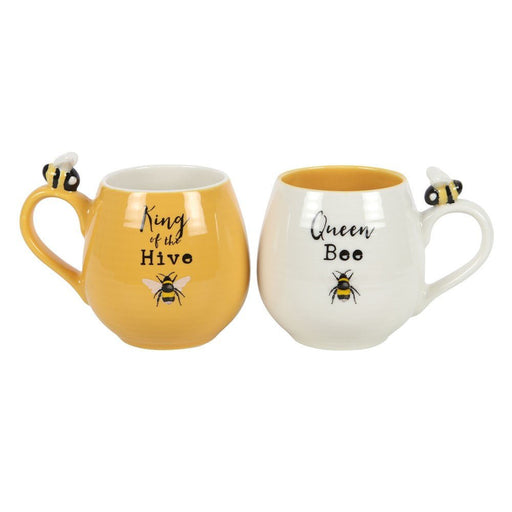 Bee Happy King and Queen Couples Mug Set - Something Different Gift Shop