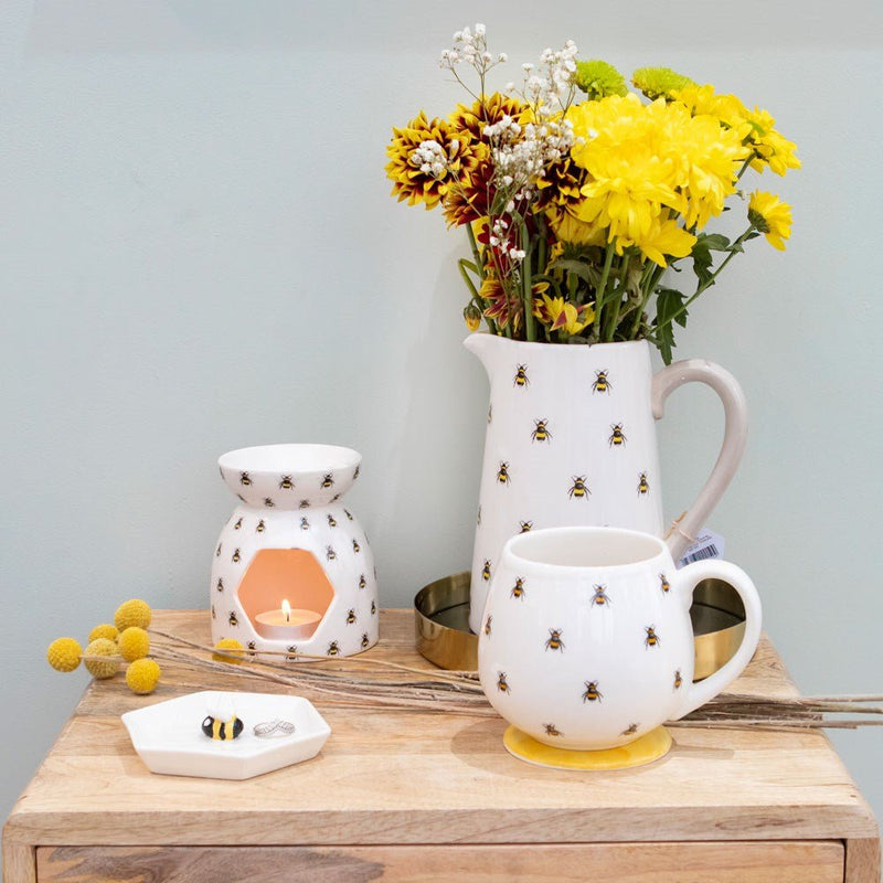 Bee Print Rounded Mug - Something Different Gift Shop