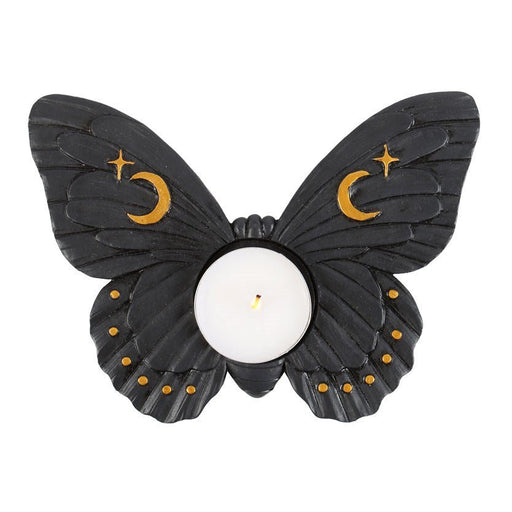 Black Moth Tealight Candle Holder - Something Different Gift Shop