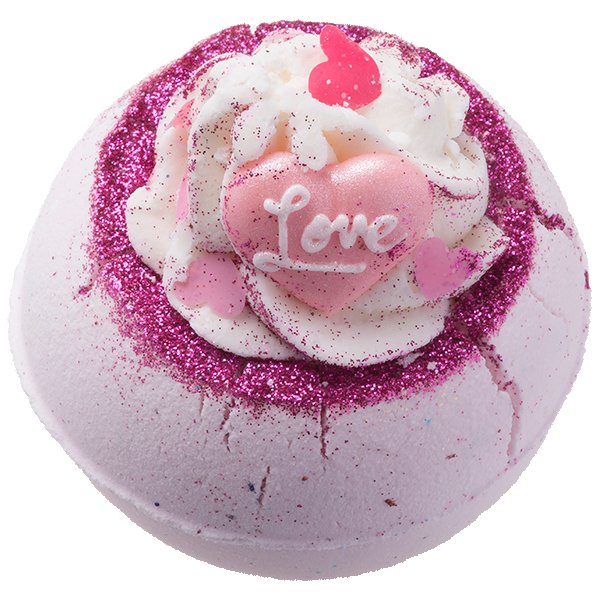 Bomb Cosmetics Fell In Love With a Swirl Bath Blaster - Something Different Gift Shop