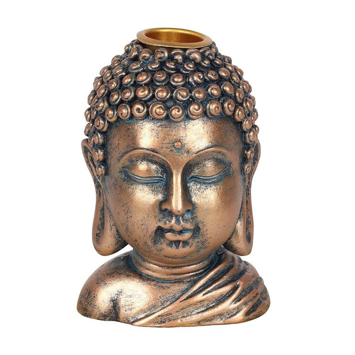 Bronze Buddha Head Backflow Burner - Something Different Gift Shop