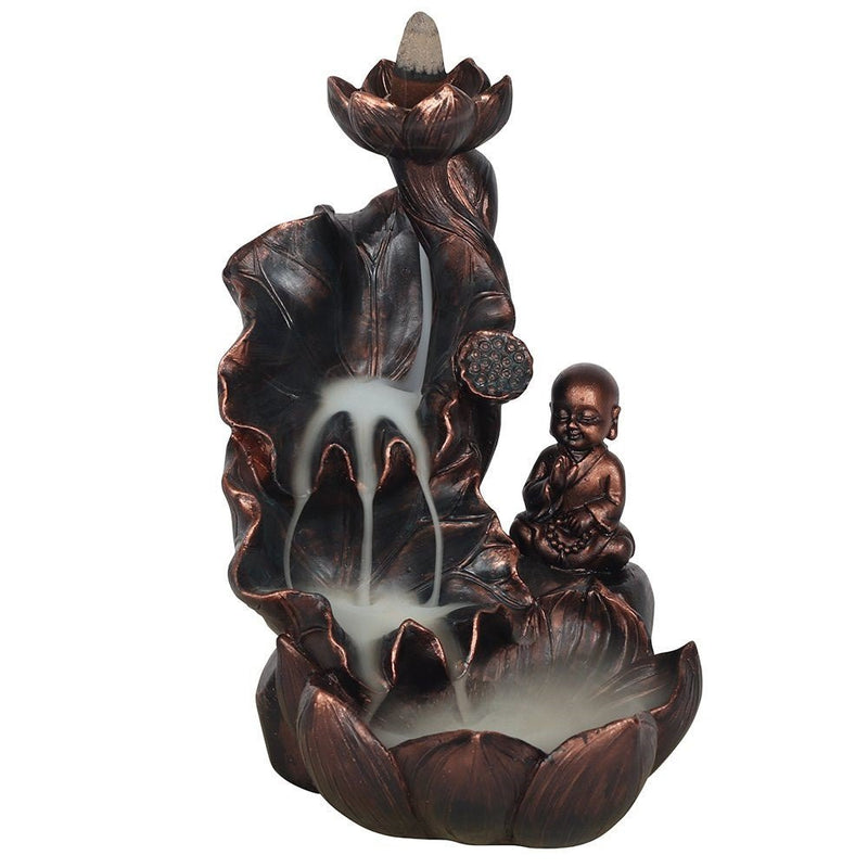 Bronze Effect Backflow Incense Burner - Buddha - Something Different Gift Shop