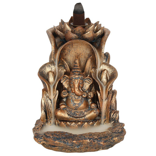 Bronze Ganesh Backflow Incense Burner - Something Different Gift Shop