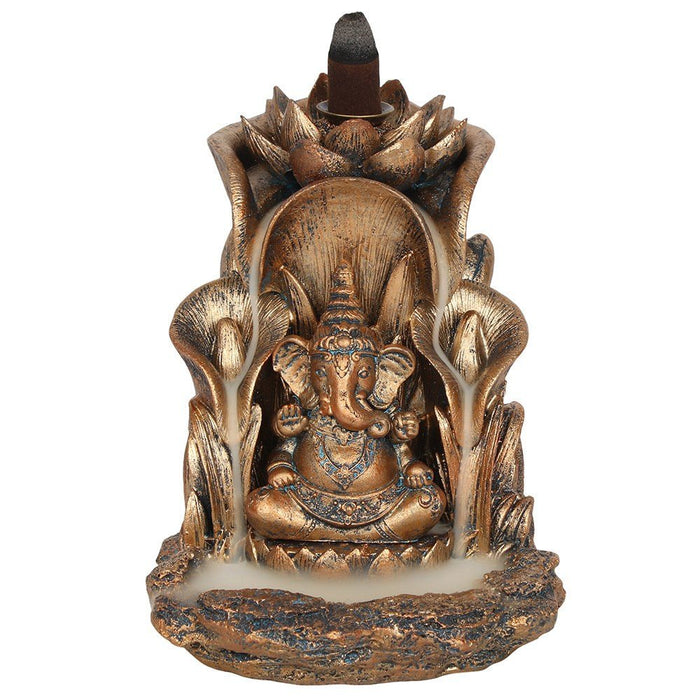 Bronze Ganesh Backflow Incense Burner - Something Different Gift Shop