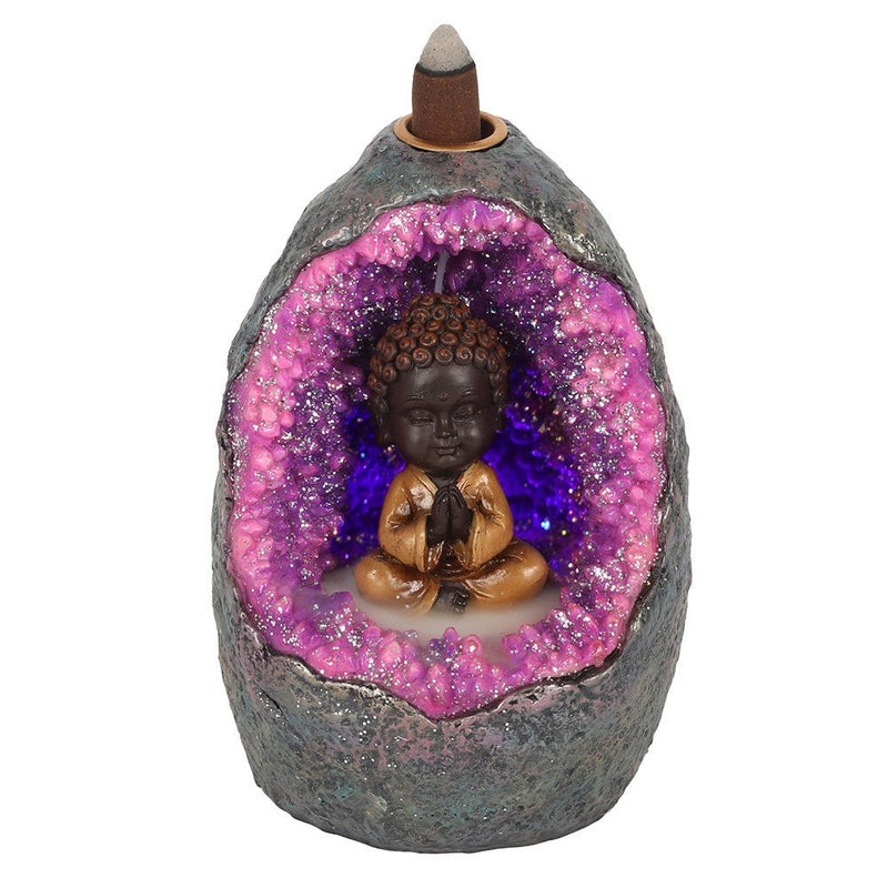 Buddha Crystal Cave LED Backflow Incense Burner - Something Different Gift Shop
