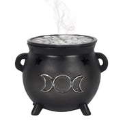 Cauldron Incense Cone Burner Triple Moon - Something Different Gift Shop