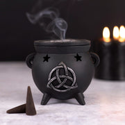 Cauldron Incense Cone Burner Triquetra - Something Different Gift Shop
