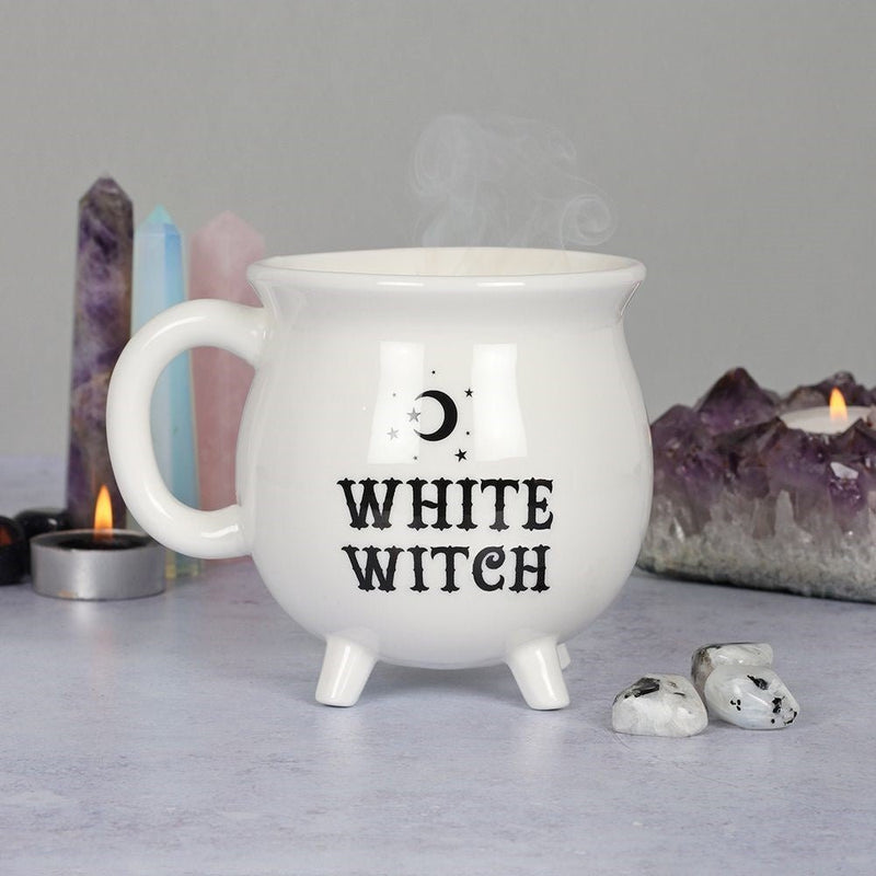 Cauldron Mug - White Witch - Something Different Gift Shop