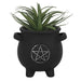 Cauldron Plant Pot - Pentagram - Something Different Gift Shop